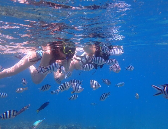 瀬底島　ボートシュノーケル